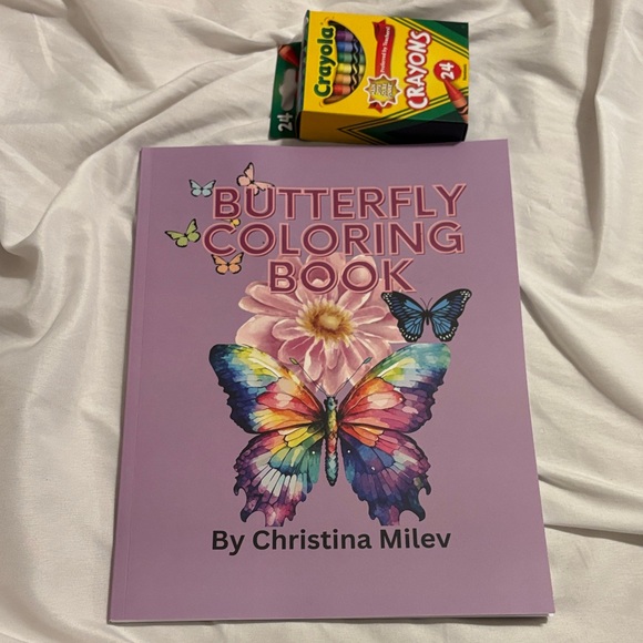 Crayola Other - Crayola Butterfly Coloring Book with Vibrant Crayons